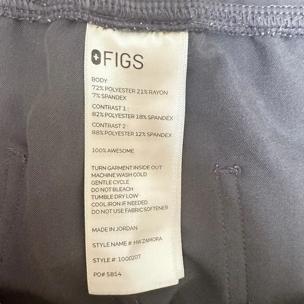 Figs Technical Collection Scrub‎ Pants Zamora PO 5854 Gray Hospital Medical M